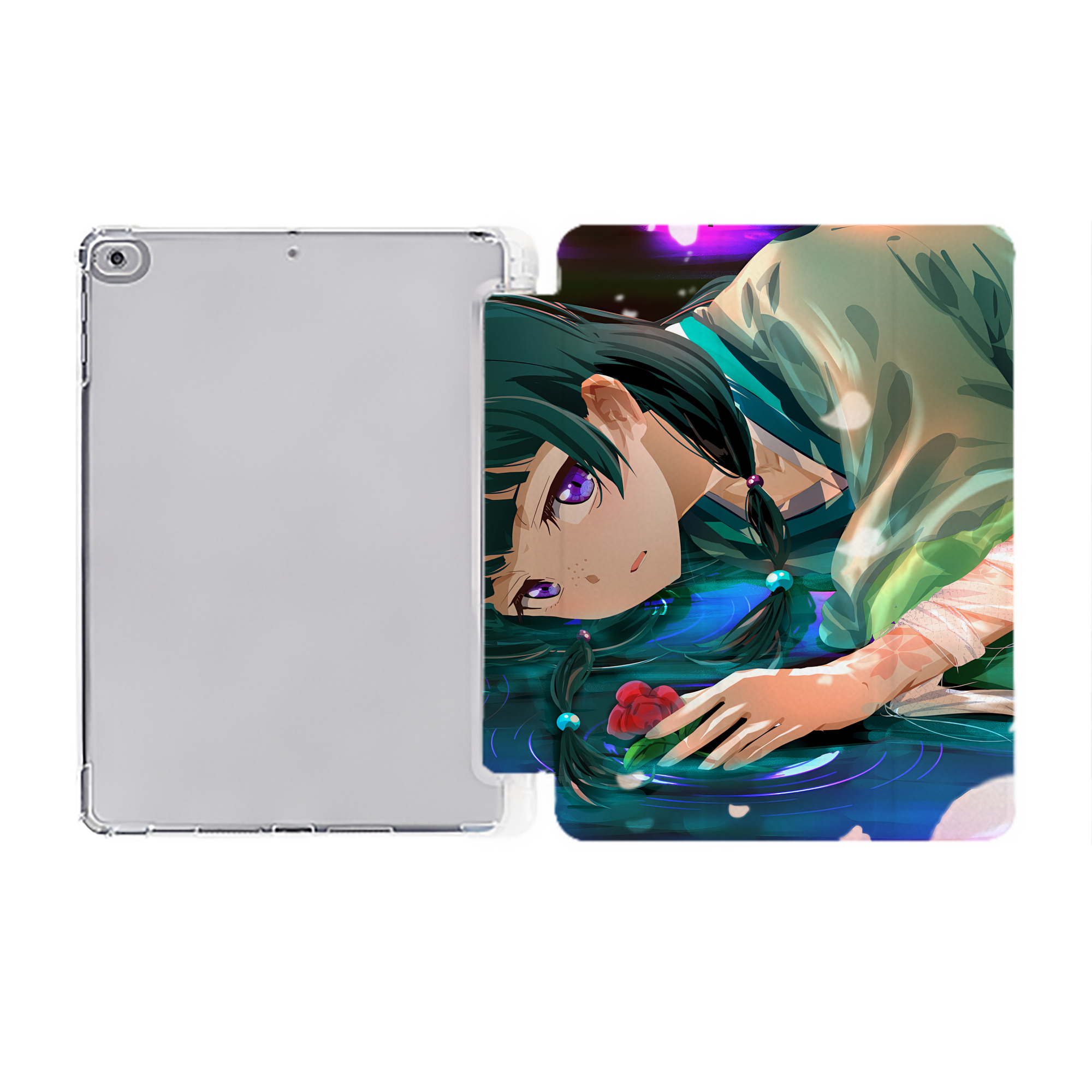 （画像用） 薬屋のひとりごと The Apothecary Diaries IPad ケース ペン収納付き 三つ折りスタンド PUレザー×シリコン 対応機種9.5/10.5/10.9インチ